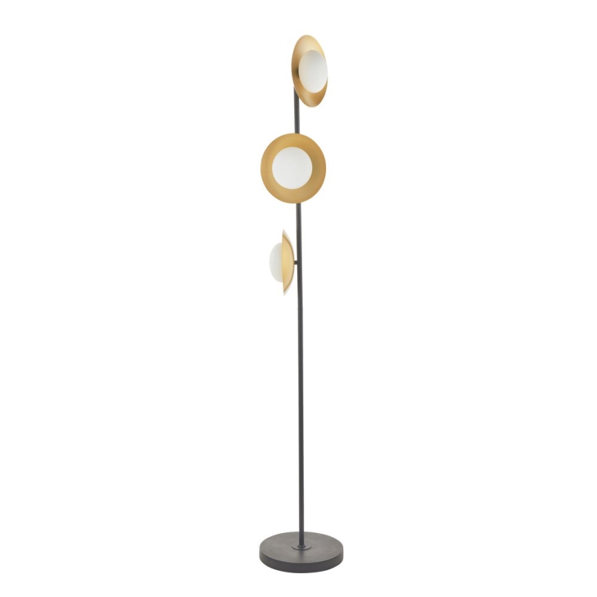 Endon 92039 - Staande Lamp RUFFLE 3xG9/3W/230V zwart/goud