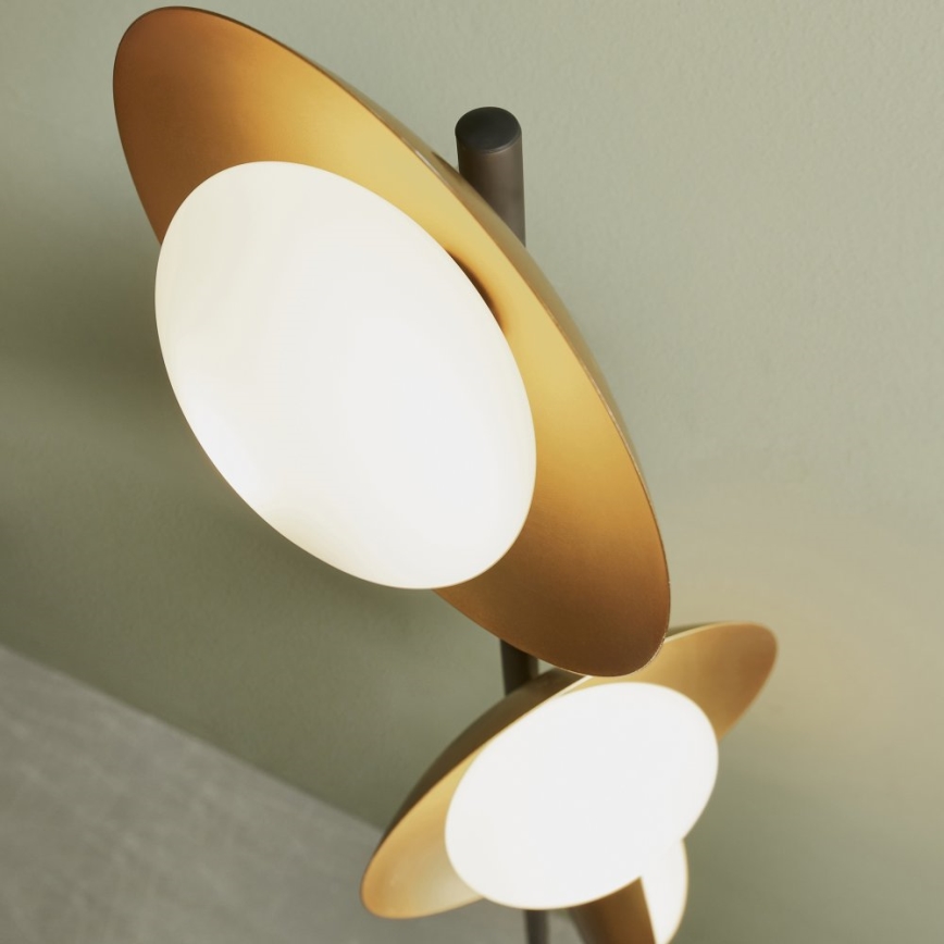 Endon 92039 - Staande Lamp RUFFLE 3xG9/3W/230V zwart/goud