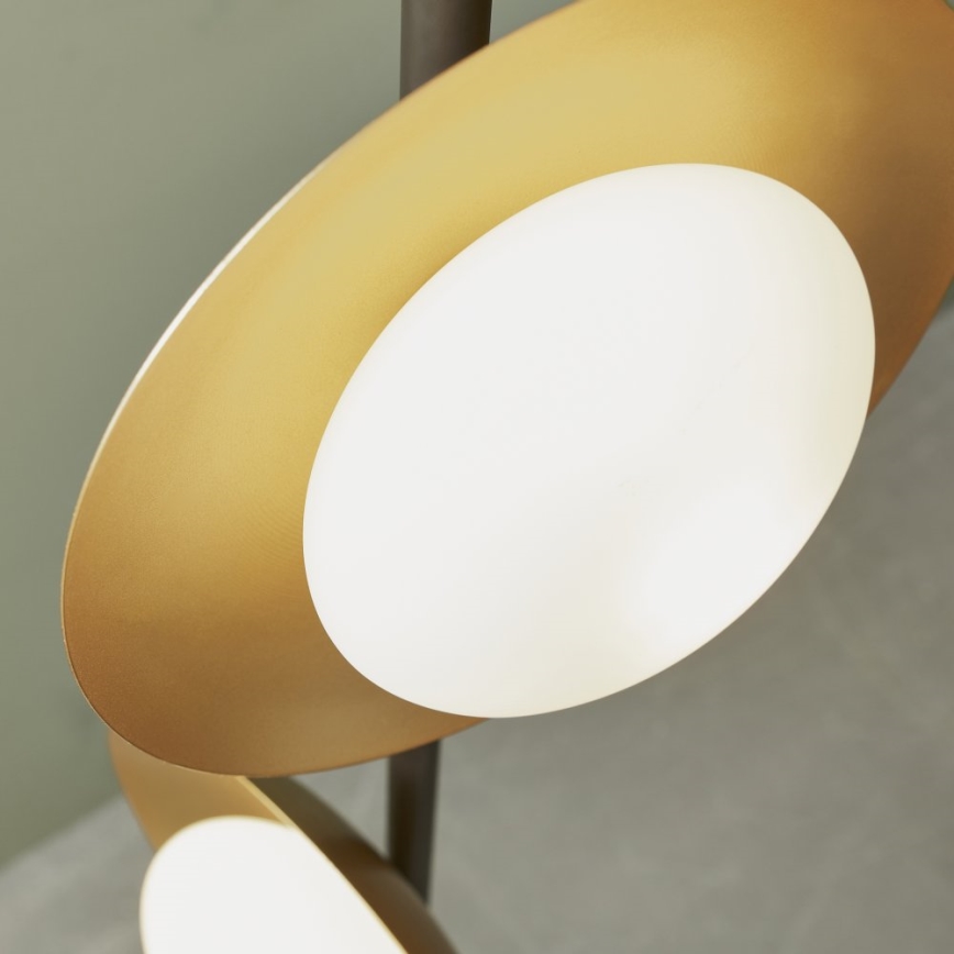 Endon 92039 - Staande Lamp RUFFLE 3xG9/3W/230V zwart/goud