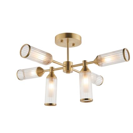 Endon 92213 - Hanglamp met stang TOUR 6xG9/3W/230V messing
