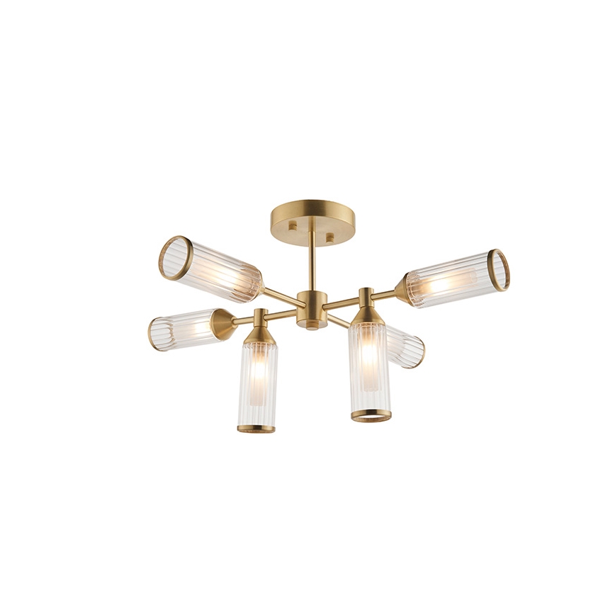 Endon 92213 - Hanglamp met stang TOUR 6xG9/3W/230V messing