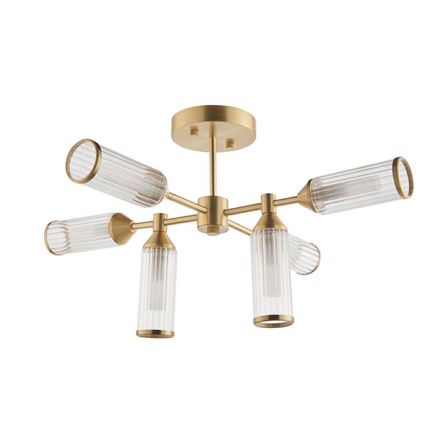 Endon 92213 - Hanglamp met stang TOUR 6xG9/3W/230V messing