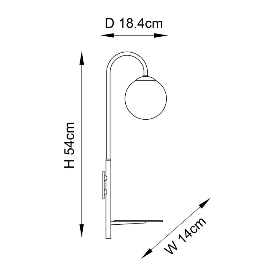 Endon 92726 - Wandlamp HALO 1xG9/3W/230V zwart/wit