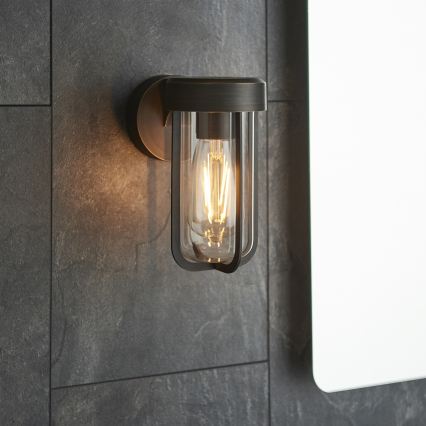 Endon 92857 - Badkamerwandlamp 1xE27/6W/230V IP44 brons/zwart