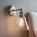 Endon 92874 - Wandspot HAL 1xE27/10W/230V brons/koper/doorzichtig