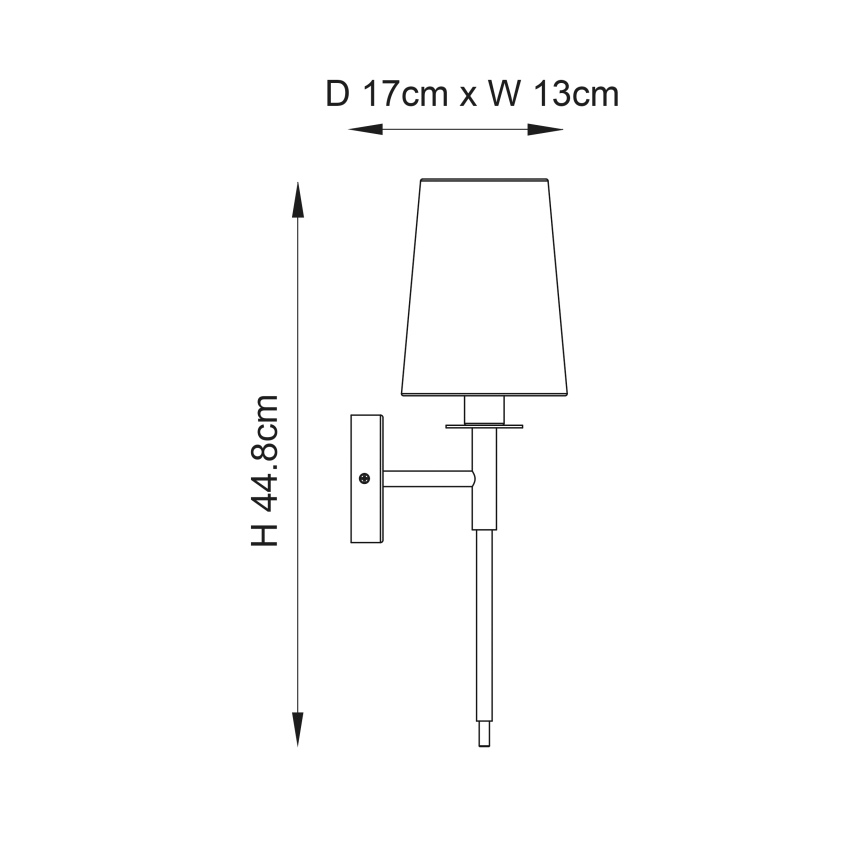 Endon 92949 - Wandlamp 1xE14/6W/230V wit/glanzend chroom