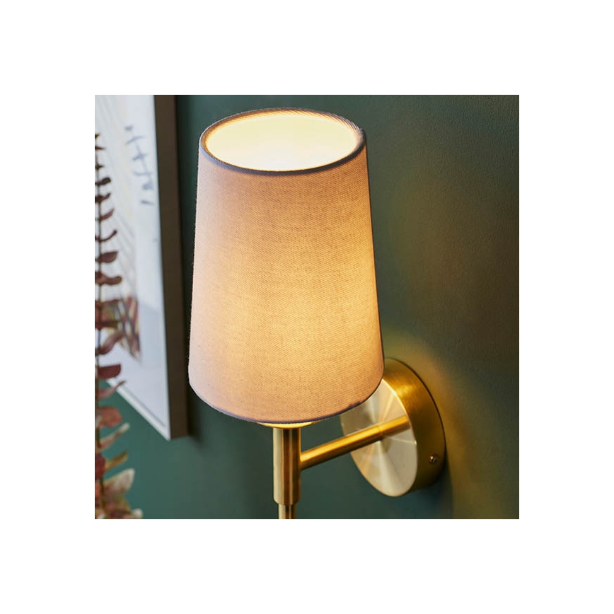 Endon 92955 - Wandlamp 1xE14/6W/230V wit/goud