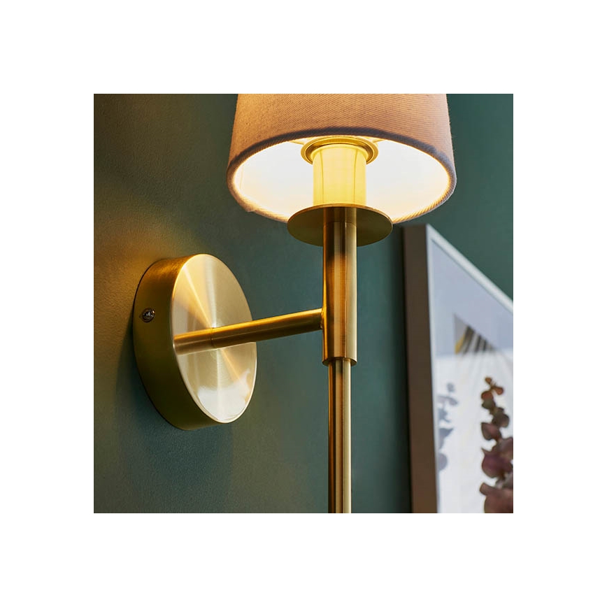Endon 92955 - Wandlamp 1xE14/6W/230V wit/goud