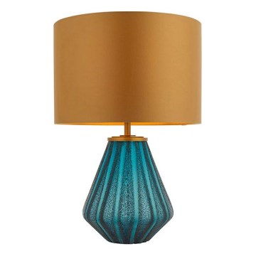 Endon 93059 - Tafellamp ALYSSIA 1xE27/10W/230V goud/blauw