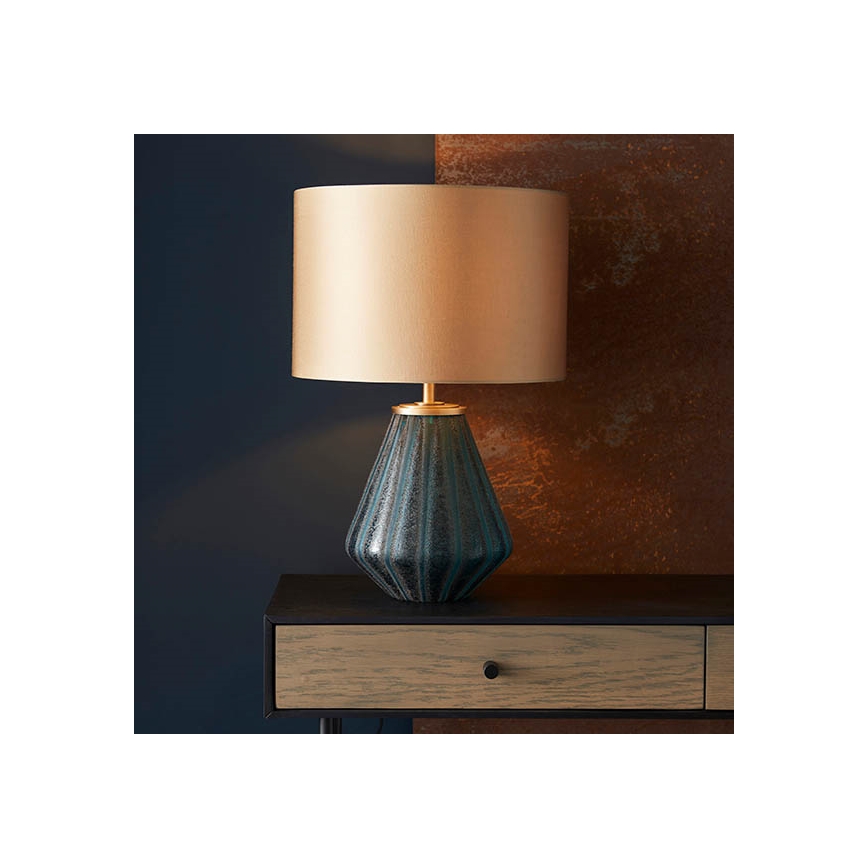 Endon 93059 - Tafellamp ALYSSIA 1xE27/10W/230V goud/blauw