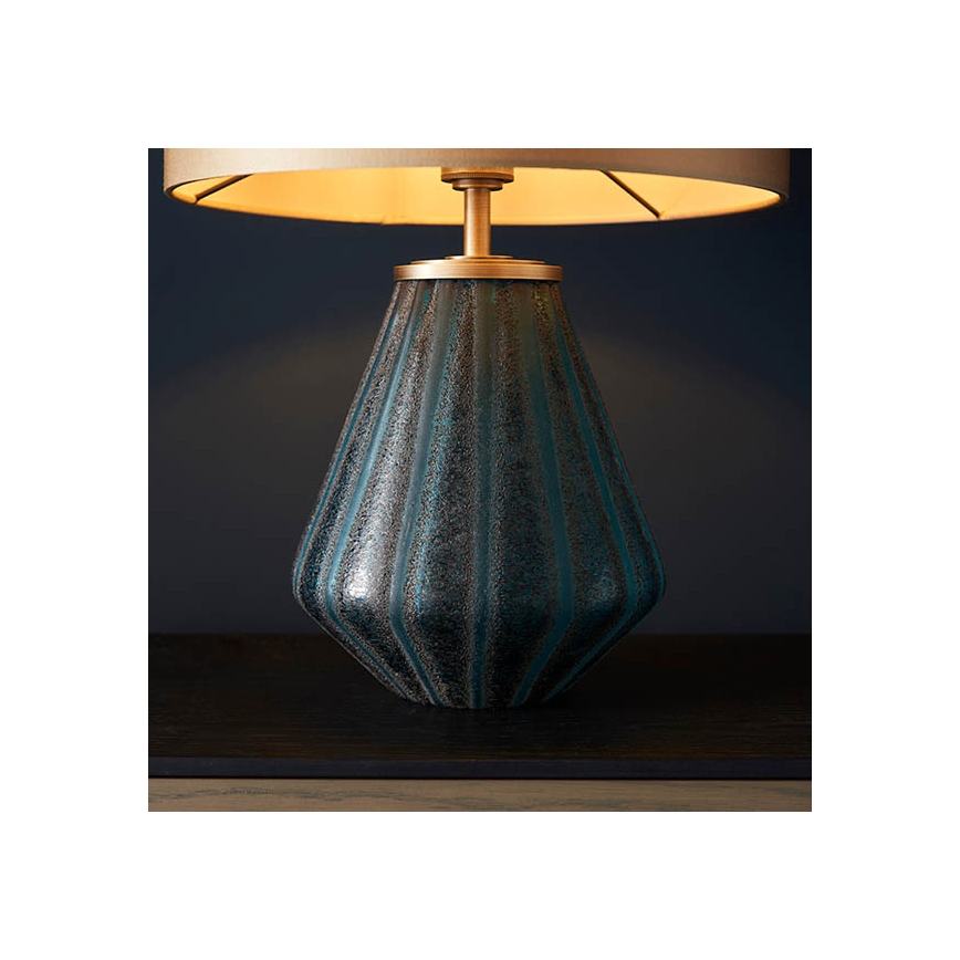 Endon 93059 - Tafellamp ALYSSIA 1xE27/10W/230V goud/blauw