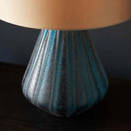 Endon 93059 - Tafellamp ALYSSIA 1xE27/10W/230V goud/blauw