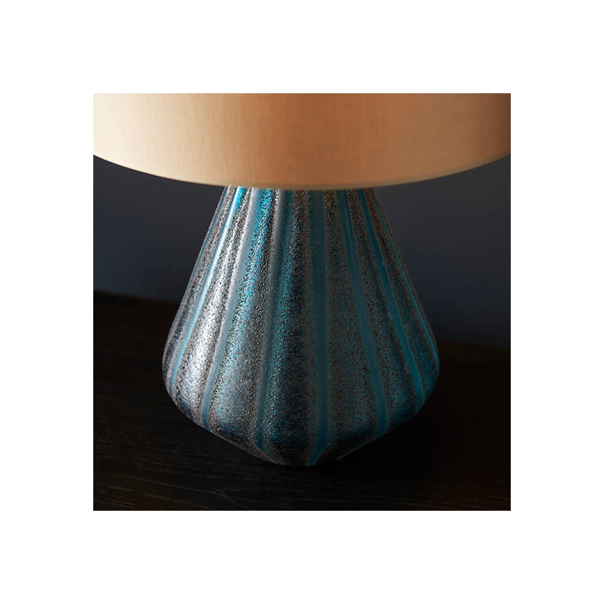 Endon 93059 - Tafellamp ALYSSIA 1xE27/10W/230V goud/blauw