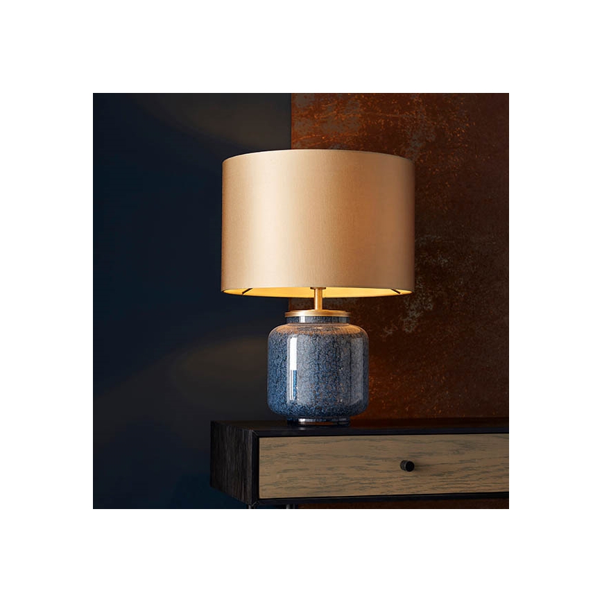 Endon 93067 - Tafellamp ZINNIA 1xE27/10W/230V blauw/goud