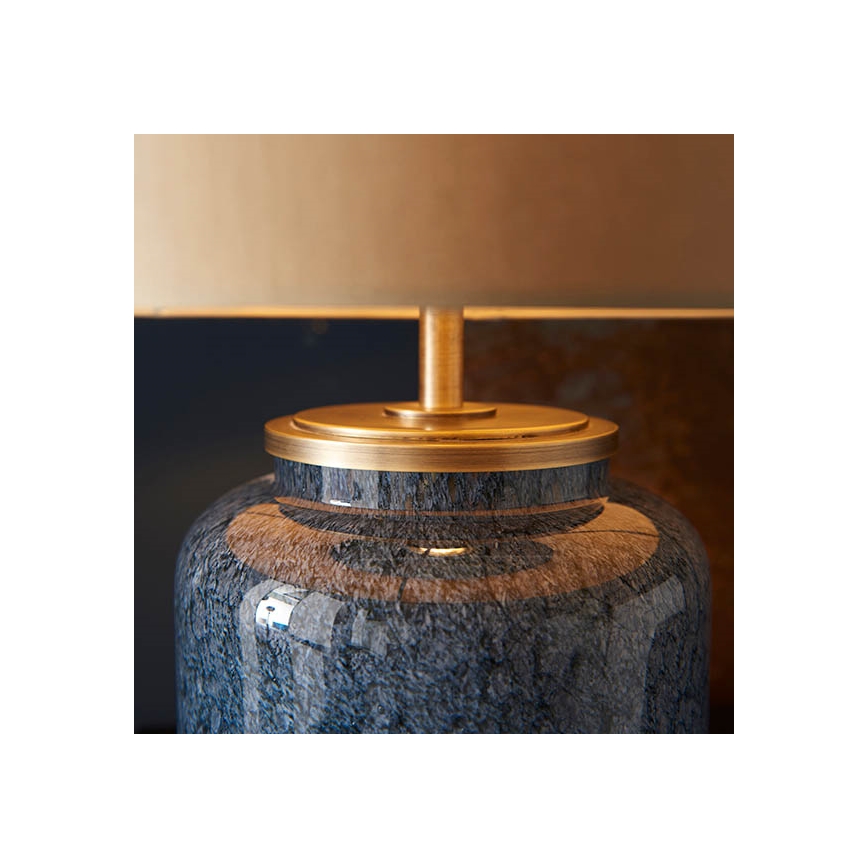 Endon 93067 - Tafellamp ZINNIA 1xE27/10W/230V blauw/goud