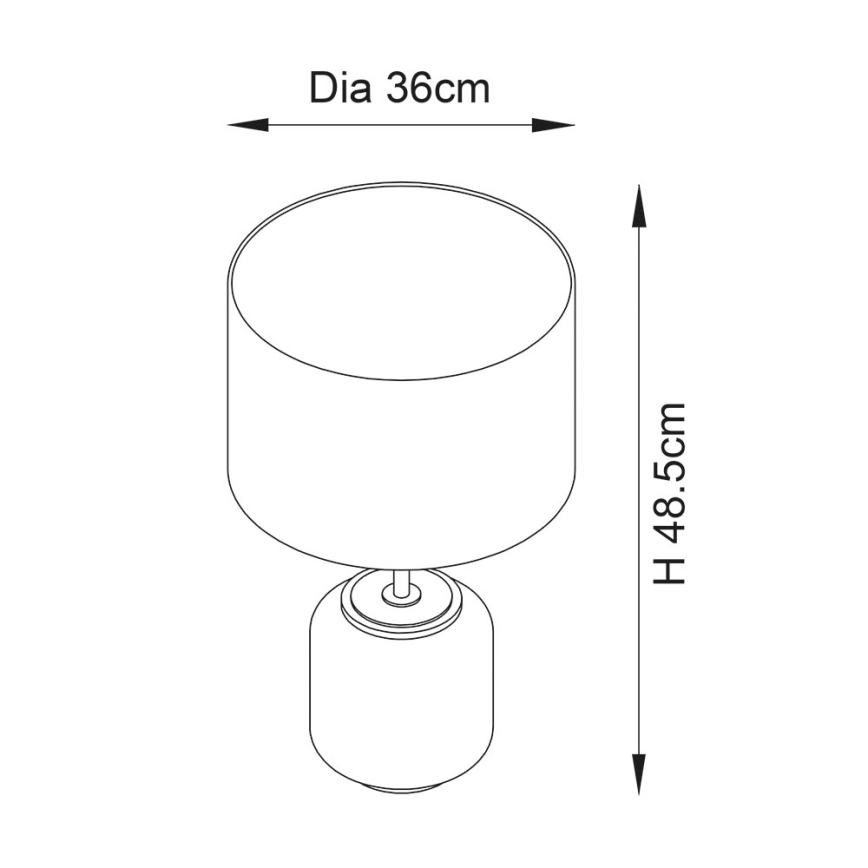 Endon 93067 - Tafellamp ZINNIA 1xE27/10W/230V blauw/goud