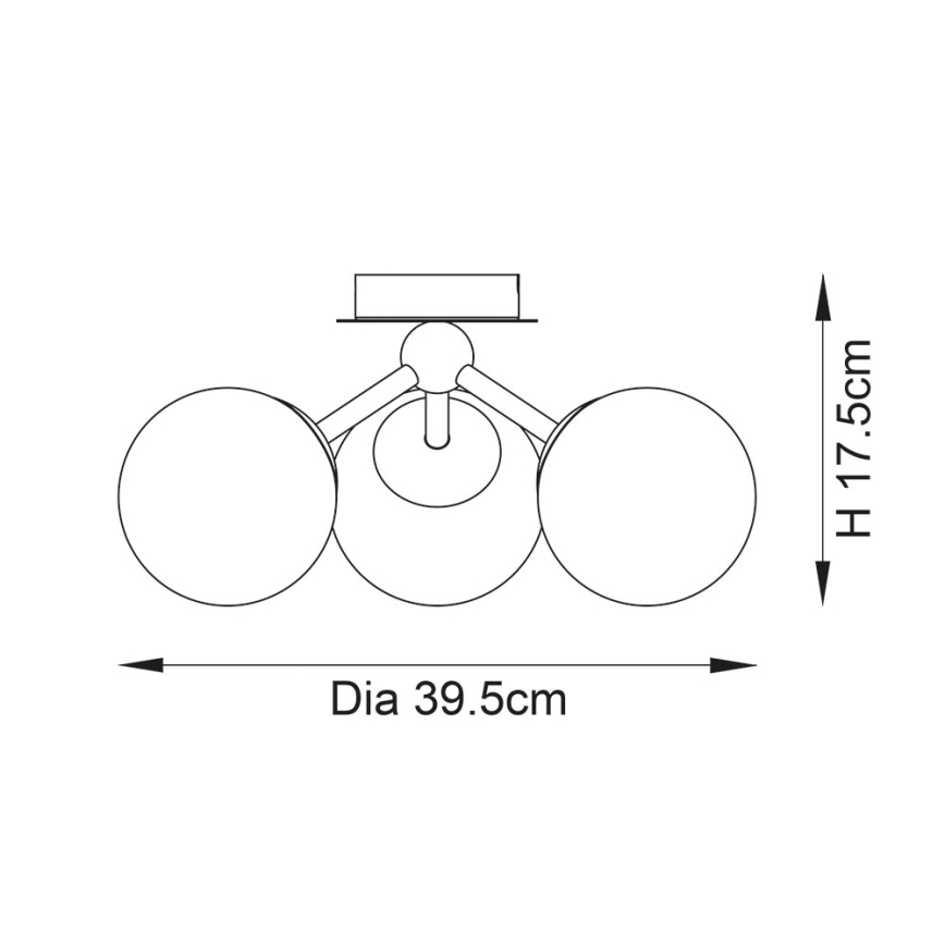 Endon 93489 - Badkamer opbouwkroonluchter FRIO 3xG9/3W/230V IP44 zwart