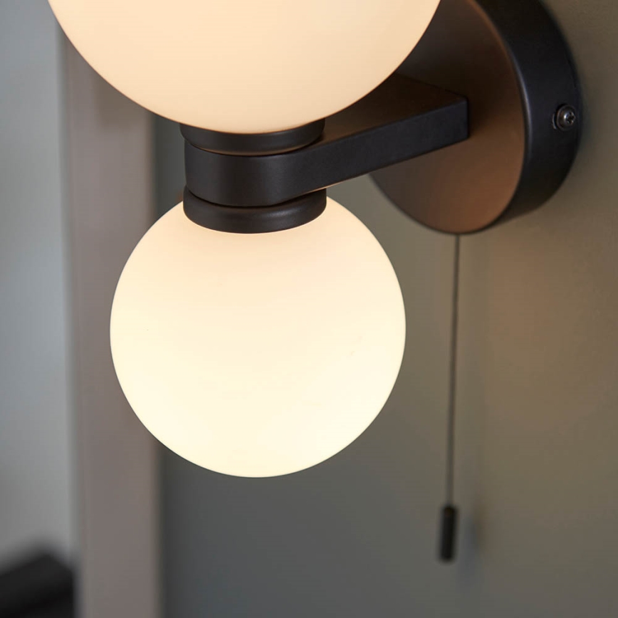 Endon 93523 - Badkamerwandlamp PULSA 2xG9/3W/230V IP44 zwart