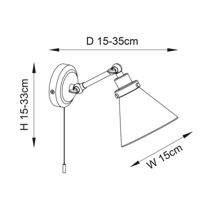 Endon 93853 - Badkamer wandspot FARADAY 1xG9/3W/230V IP44 glanzend chroom