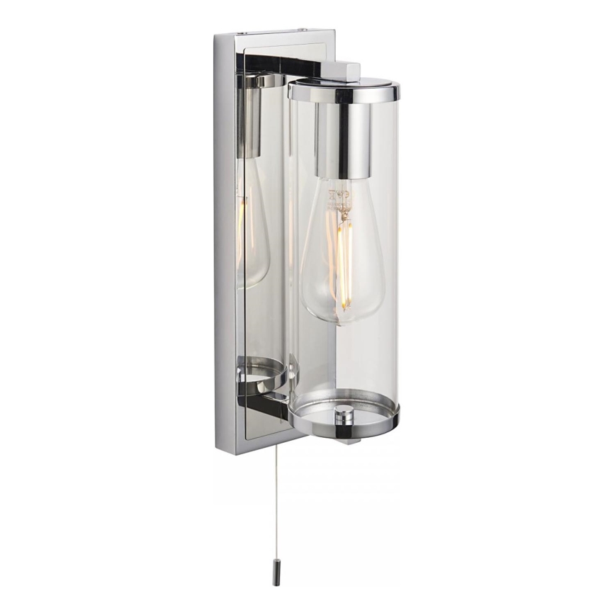 Endon 94074 - Badkamer wandlamp TAYLOR 1xE27/10W/230V IP44 glanzend chroom