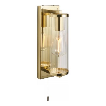 Endon 94075 - Badkamer wandlamp TAYLOR 1xE27/10W/230V IP44 goud