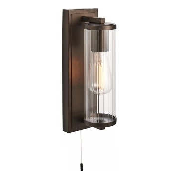 Endon 94077 - Badkamer wandlamp TAYLOR 1xE27/10W/230V IP44 bruin
