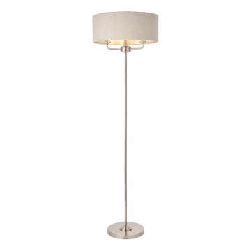 Endon 94359 - Staande Lamp HIGHCLERE 3xE14/40W/230V beige/glanzend chroom diameter 47 cm