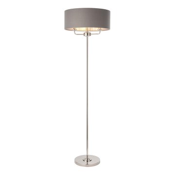 Endon 94378 - Staande Lamp HIGHCLERE 1xE14/40W/230V grijs/glanzend chroom