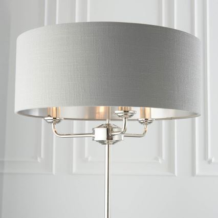 Endon 94378 - Staande Lamp HIGHCLERE 1xE14/40W/230V grijs/glanzend chroom