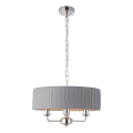 Endon 94394 - Hanglamp aan een ketting HIGHCLERE 3xE14/40W/230V donker/glanzend chroom diameter 45 cm