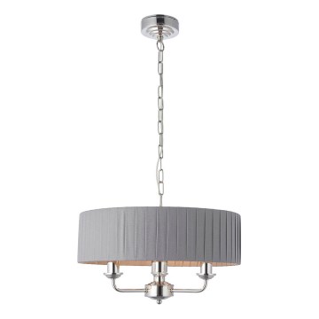 Endon 94394 - Hanglamp aan een ketting HIGHCLERE 3xE14/40W/230V donker/glanzend chroom