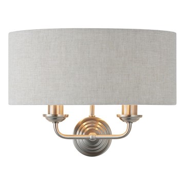 Endon 94403 - Wandlamp HIGHCLERE 2xE14/40W/230V grijs/mat chroom