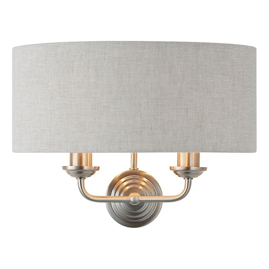 Endon 94403 - Wandlamp HIGHCLERE 2xE14/40W/230V grijs/mat chroom