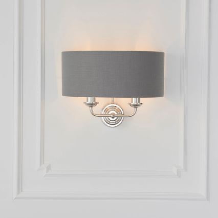 Endon 94406 - Wandlamp HIGHCLERE 2xE14/40W/230V donker/glanzend chroom