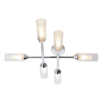 Endon 95045 - Bevestigde badkamer plafondlamp NATORI 6xG9/3W/230V IP44 glanzend chroom