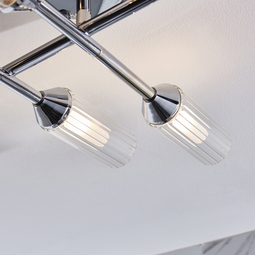 Endon 95045 - Bevestigde badkamer plafondlamp NATORI 6xG9/3W/230V IP44 glanzend chroom