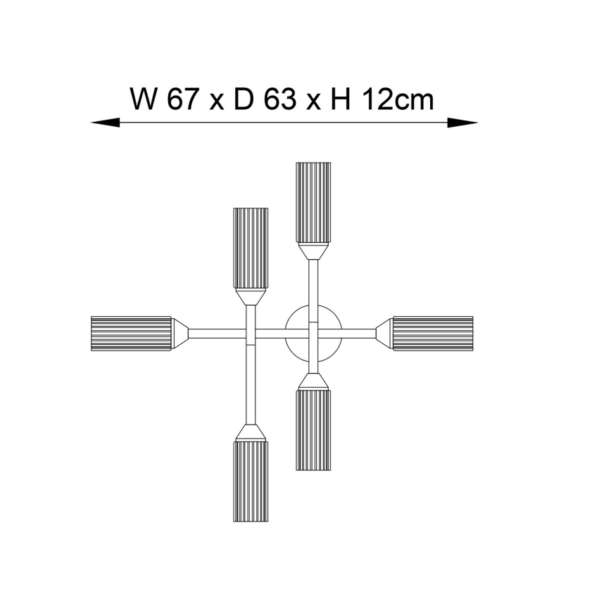 Endon 95045 - Bevestigde badkamer plafondlamp NATORI 6xG9/3W/230V IP44 glanzend chroom