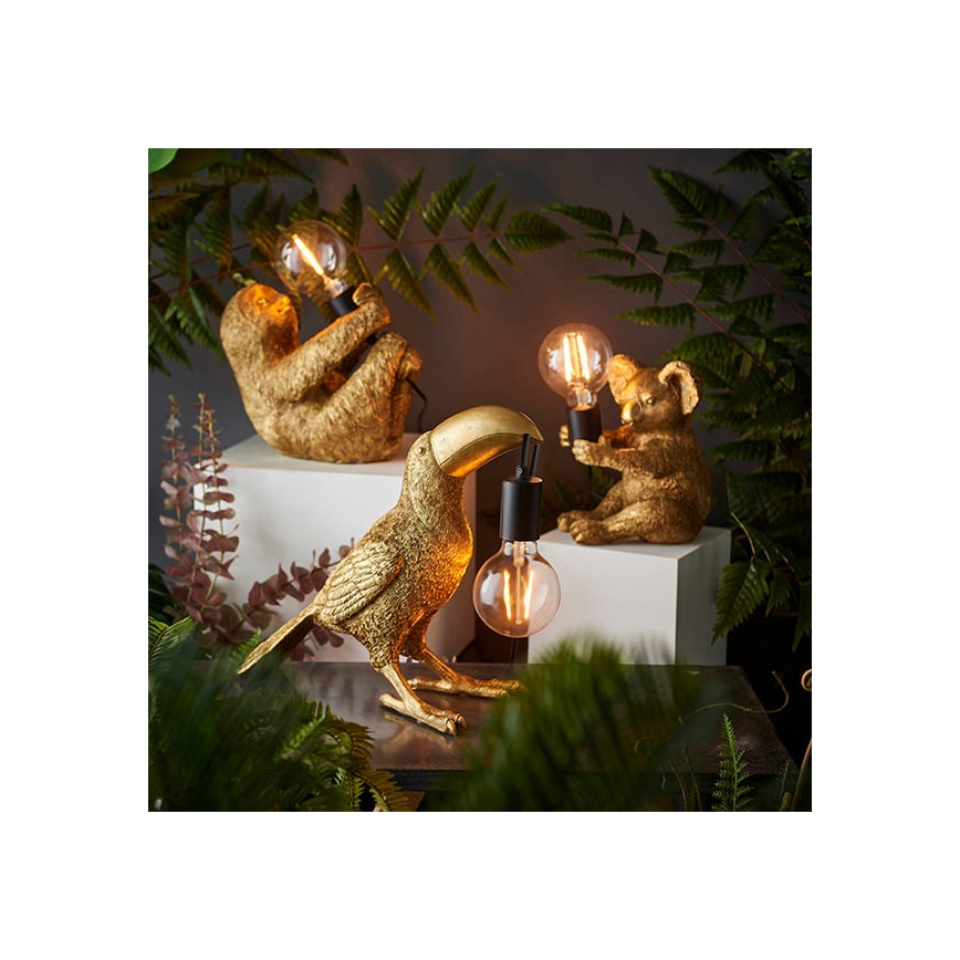 Endon 95077 - Tafellamp TOCO TOUCAN 1xE27/10W/230V goud