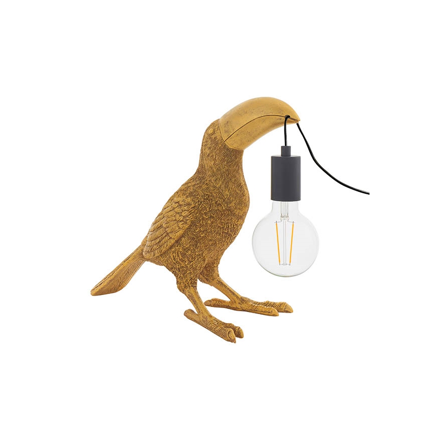 Endon 95077 - Tafellamp TOCO TOUCAN 1xE27/10W/230V goud