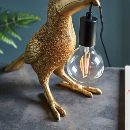 Endon 95077 - Tafellamp TOCO TOUCAN 1xE27/10W/230V goud