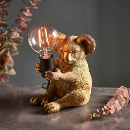 Endon 95082 - Tafellamp KOALA 1xE27/10W/230V goudkleurig