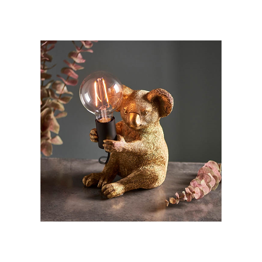 Endon 95082 - Tafellamp KOALA 1xE27/10W/230V goudkleurig