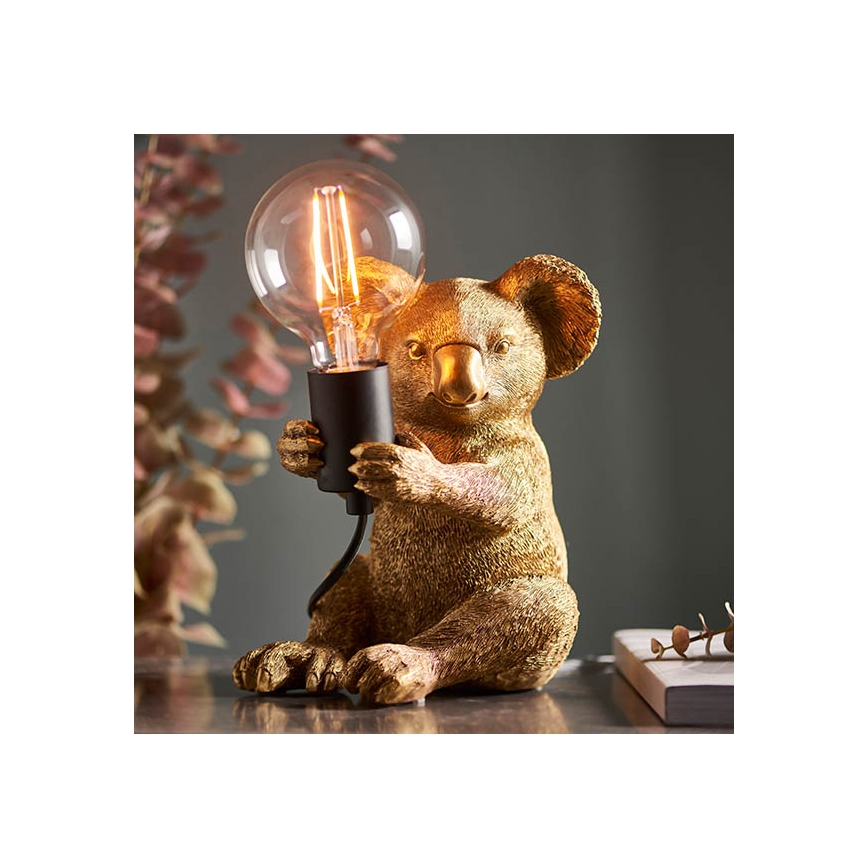 Endon 95082 - Tafellamp KOALA 1xE27/10W/230V goudkleurig