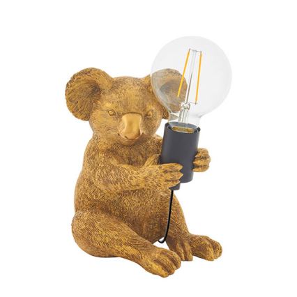 Endon 95082 - Tafellamp KOALA 1xE27/10W/230V goudkleurig