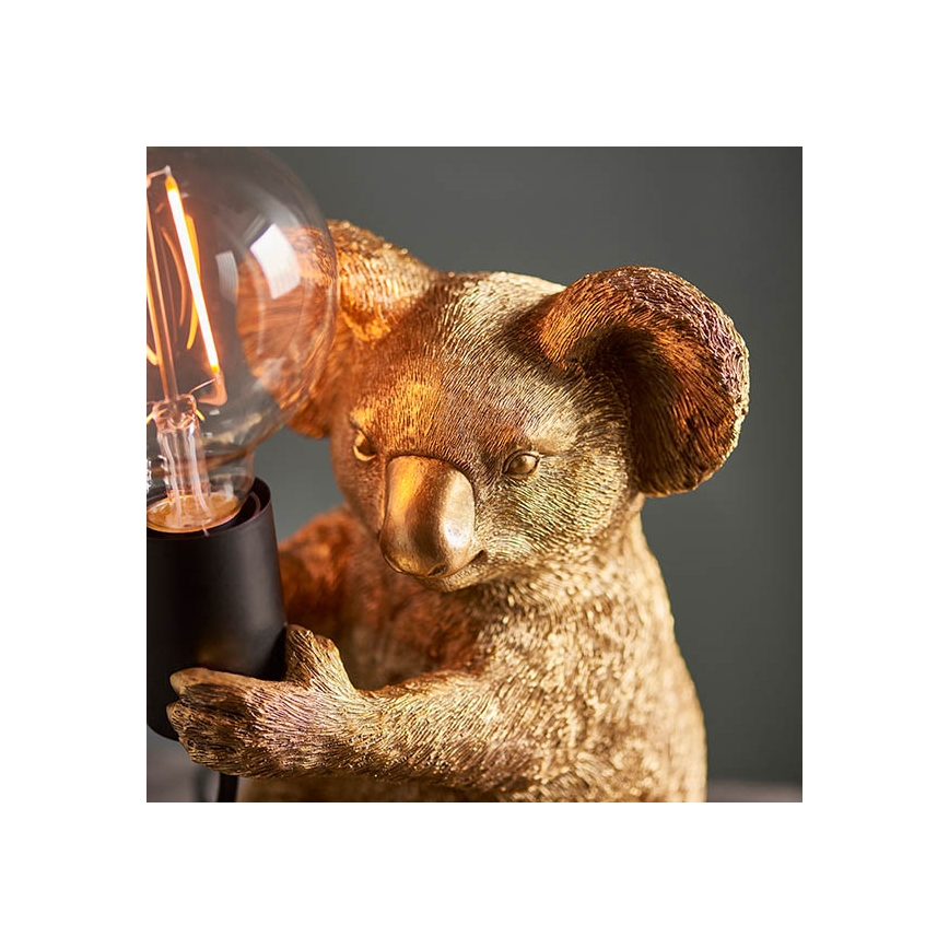 Endon 95082 - Tafellamp KOALA 1xE27/10W/230V goudkleurig