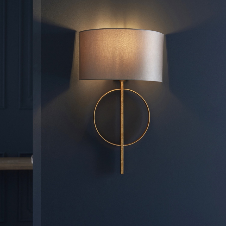 Endon 95210 - Wandlamp 1xE27/10W/230V grijs/messing