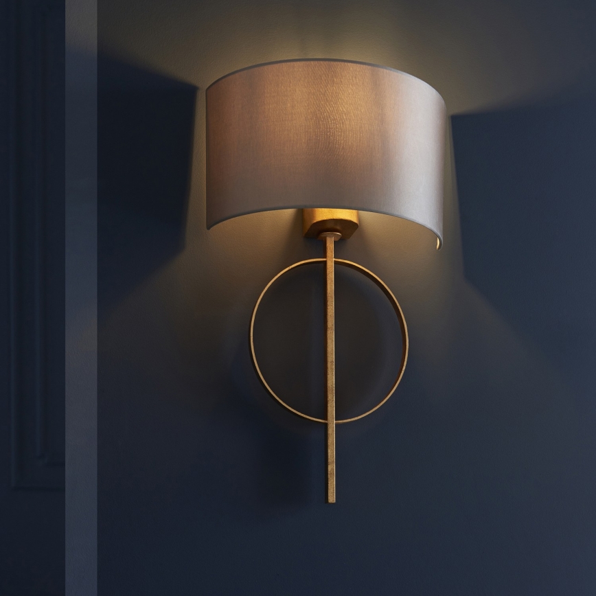 Endon 95210 - Wandlamp 1xE27/10W/230V grijs/messing