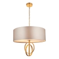 Endon 95211 - Kroonluchter aan ketting 5xE27/10W/230V Ø 70 cm grijs/messing