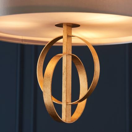 Endon 95212 - Hanglamp aan ketting 3xE27/10W/230V Ø 60 cm grijs/messing