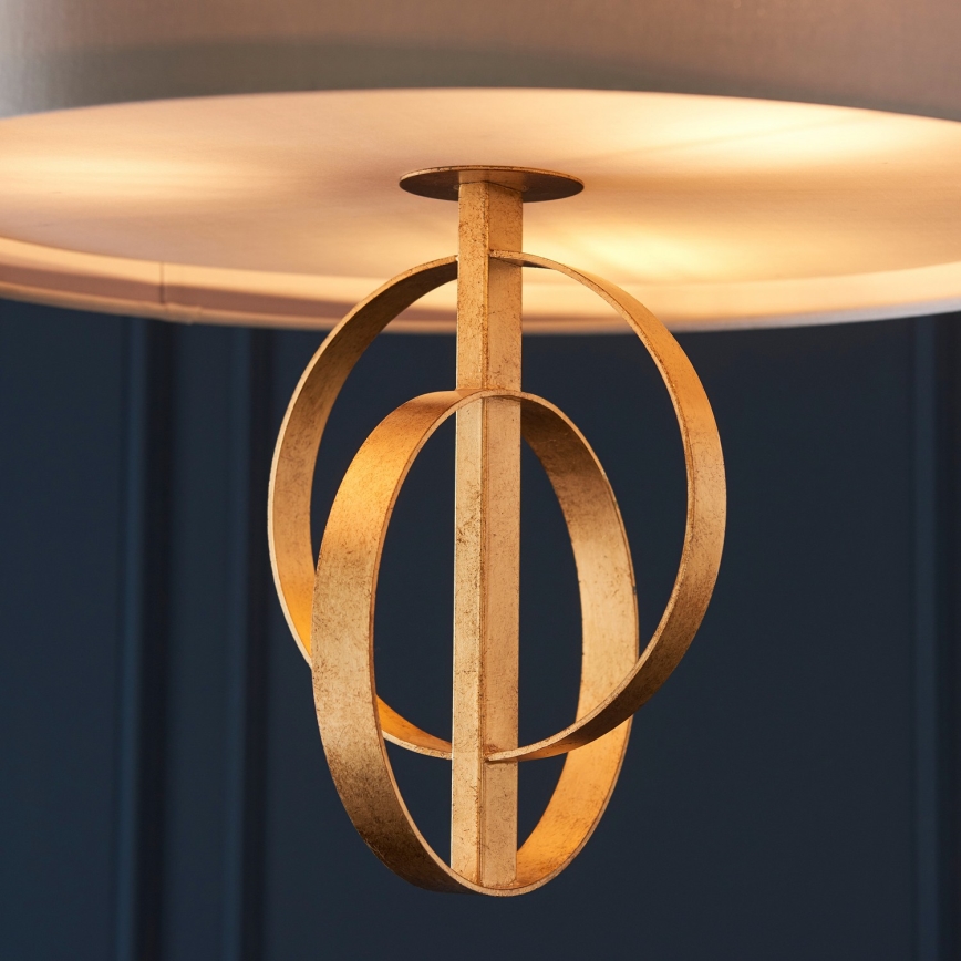Endon 95212 - Hanglamp aan ketting 3xE27/10W/230V Ø 60 cm grijs/messing
